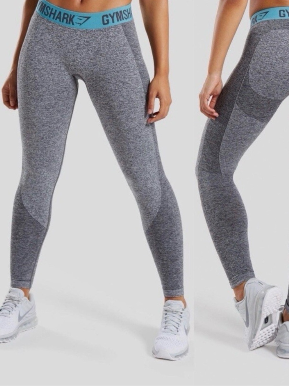 Gymshark Leggings Seamless DRY Gray Medium Moisture-Wicking Compression Fit